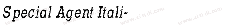 Special Agent Itali字体转换